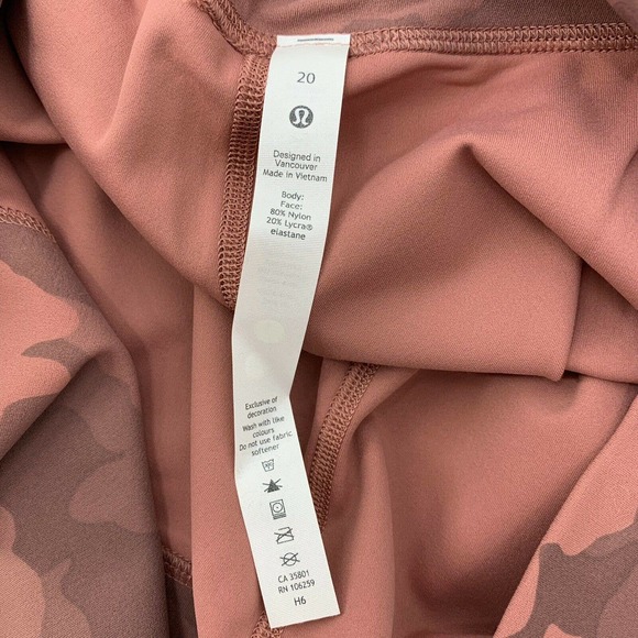 Lululemon Align Crop 21” Size 20 Heritage 365 Camo Brier Rose Multi High Rise - Picture 6 of 8